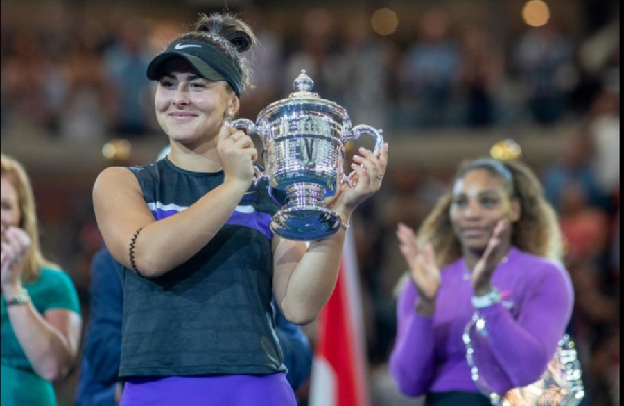 Up+and+coming+tennis+star+Bianca+Andreescu+wins+her+first+grand+slam+at+19+years+old+at+the+US+Open+against+Serena+Williams.+