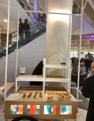 Nordstrom offered a variety of food at the event including lobster rolls, crab cakes, salads, chocolate covered pretzels and ice cream sandwiches. Customers were also able to get coffee or a cocktail on all three levels.