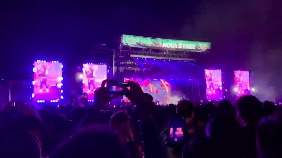 People dance at the rap music festival Rolling Loud at Citifield on Oct. 13.