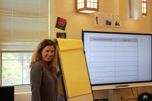 Fifth grade teacher at Greens Farms, Stacy Fowle, utilizes years of teaching experience to keep students engaged.