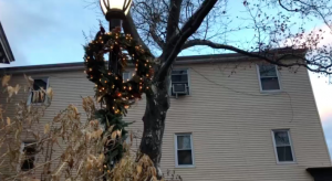 Downtown Westport prepares for the holidays with lights and wreaths. Businesses such as Anthropologie take their decorations very seriously,  covering the area around their front door with an array of ornaments. 