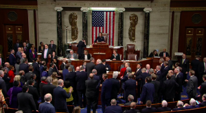The House of Representatives vote to impeach President Donald Trump on two articles (abuse of power and obstruction of Congress) on Dec. 18.