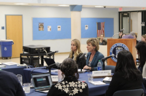 The Westport School Start Time Committee discusses with parents, students and the Superintendent about pushing back school start time. On Feb. 10, the BOE officially pushed back school start time by 30 minutes for the next school year. 
