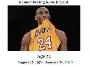Kobe Bryant died after his helicopter crashed in the hills of Calabasas California. Many will remember the great legacy of the athlete. 
