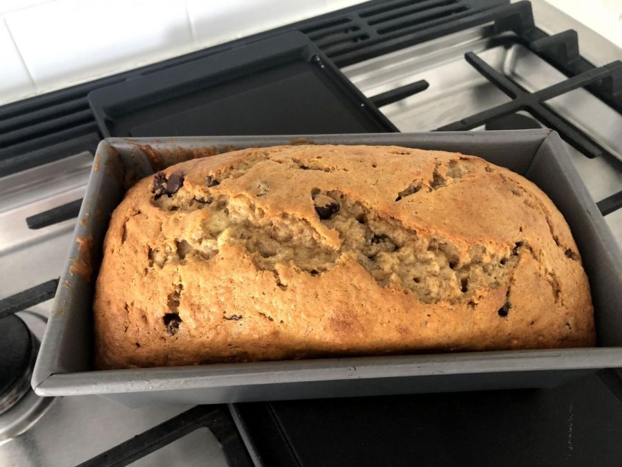 While stuck at home during quarantine, homemade banana bread is a perfect thing to bake and enjoy with family.  