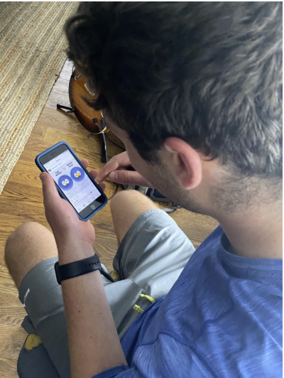 Charlie Zuckerman ’18 scrolls Instagram while at home. Social media is being utilized constantly during the pandemic, as it is a great way to stay connected.