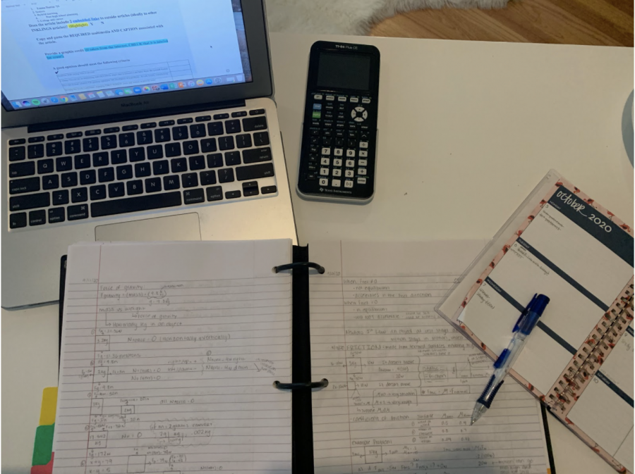 With the hybrid model, students spend three out of the five days a week learning from home. They meet with their classes only two to three times per week, so a focus has been placed on independent learning.