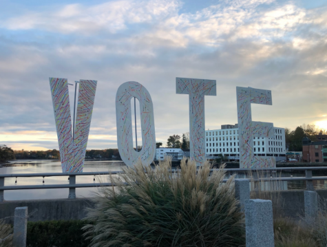 Voters all around the world were being encouraged to vote in such a crucial presidential election. This sign was up in the center of Westport, Connecticut’s town, to stand as a reminder.