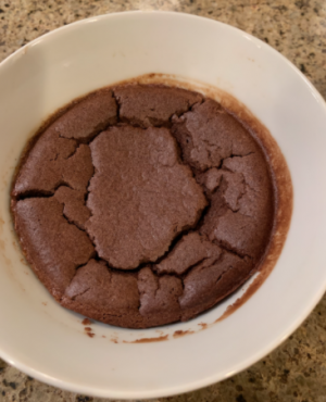 This is an easy, delicious dessert to make during the winter with a hot cocoa taste, and cake-like texture. 
