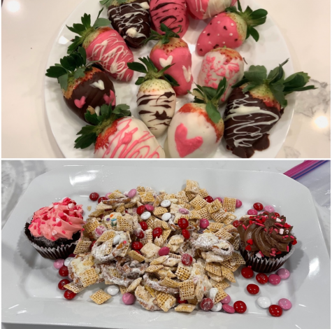 Indulge this Valentines day with either puppy chow or chocolate covered strawberries.