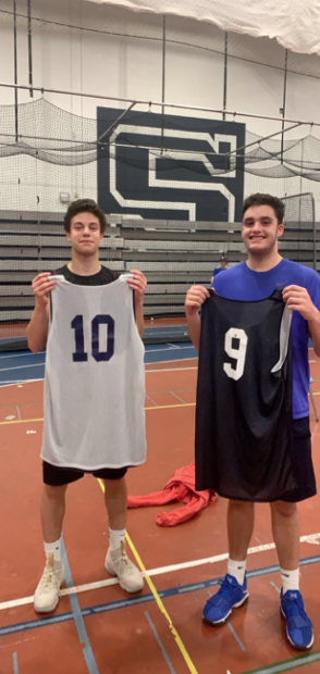 Last rec season, swapping jerseys with a member of the opposing team after the game was the ultimate sign of respect and gratitude players could share. 
Angelo Casabianca ’21 and Haydn Siroka ’21 share a moment together after a close game between the two. 