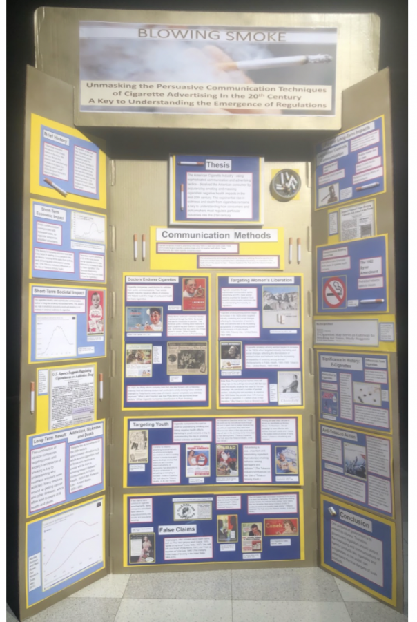 Some+students%2C+like+Zach+Brody+%E2%80%9923%2C+created+an+exhibit+for+NHD.+Instead+of+presenting+it+in-person+to+be+scored%2C+Brody+submitted+photos+of+his+display.