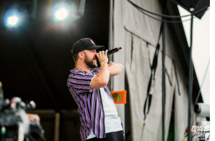 Quinn XCII performing at the 2018 Osheaga music festival in Montreal, Canada. 
