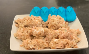 Peeps rice krispie treats have been the latest food craze on social media platform TikTok. They are perfect for Easter and a bit sweeter than classic rice krispie treats.