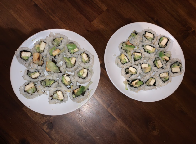 Homemade+vegetable+sushi+is+a+delicious+and+simple+dinner+to+make+with+friends+and+family.+