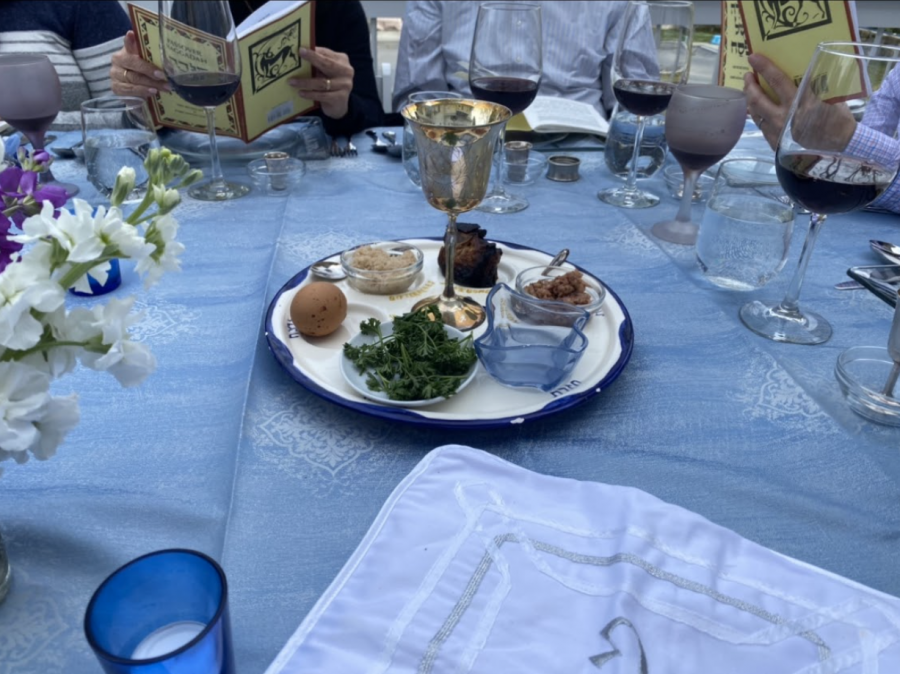 As the number of vaccinations continues to increase, many families felt it was safe to gather for a Passover seder. Some came together in-person, while others met through Zoom. There are many traditions that are celebrated during the seder, one being having a Seder plate like the one pictured above.