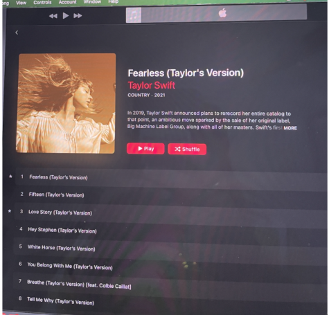 Taylor Swift released “Fearless” (Taylor’s Version) on April 9 of 2021. This is the first album to be re-released after her controversy with Big Machine Records over obtaining the rights to her music. 