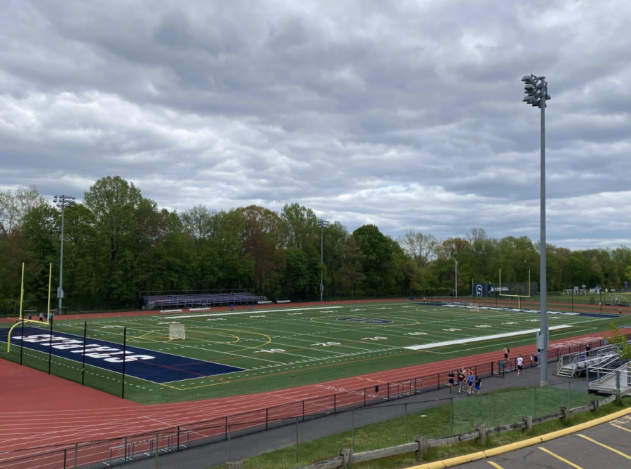 The Staples field, which often plays host to football games, will be the venue of a much different event this year: the class of 2021’s graduation.