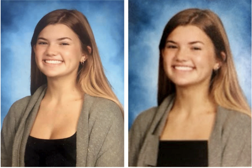 Photos of young girls at a high school in Florida were edited to cover what was viewed as “revealing”