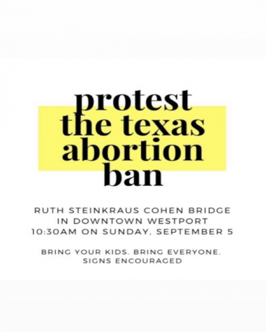 Many Westport community members reposted this image on social media in order to educate their peers on the Texas abortion ban and the local protest.
