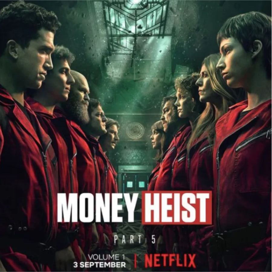 Money+Heist+season+five+came+out+on+Sept.+3+on+Netflix.+It+is+the+fifth+and+final+season%2C+and+has+been+split+into+two+volumes.+The+second+volume+comes+out+on+Nov.+3.