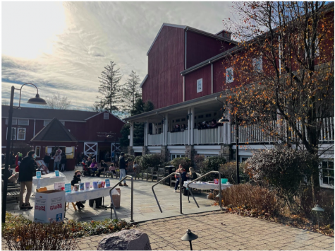 Residents from all over Fairfield county gathered in the courtyard and the Lucille Lortel White Barn of the Westport Country Playhouse on Dec. 4 playing games, listening to music and eating. 
