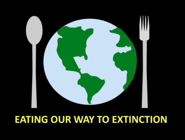 The+documentary+%E2%80%9CEating+Our+Way+to+Extinction%E2%80%9D+explores+the+relationship+between+animal+agriculture+and+global+warming%2C+educating+the+audience+and+providing+a+general+overview+of+the+topic.