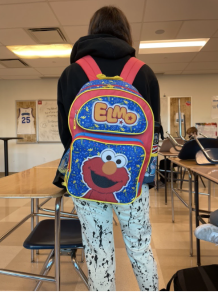 This is an example of the backpacks that the senior girls wear to school for the second semester tradition. The girls bring all sorts of children’s backpacks to commemorate their final semester as high schoolers. This is an example of the backpacks that the senior girls wear to school for the second semester tradition. The girls bring all sorts of children’s backpacks to commemorate their final semester as high schoolers. Photo by Lily Klau ’23

