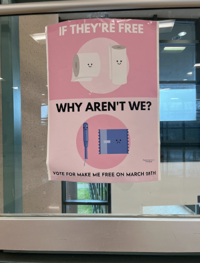 Despite the tampon and pad dispensaries in the bathroom, the machines are broken. With the new Voice4Change win, period products will now be available in all female bathrooms for free.