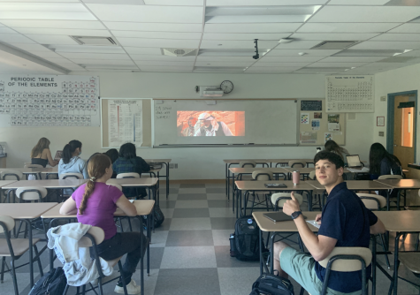 AP Chemistry classes watch “Indiana Jones” since the completion of the AP college board administered test on May 2.