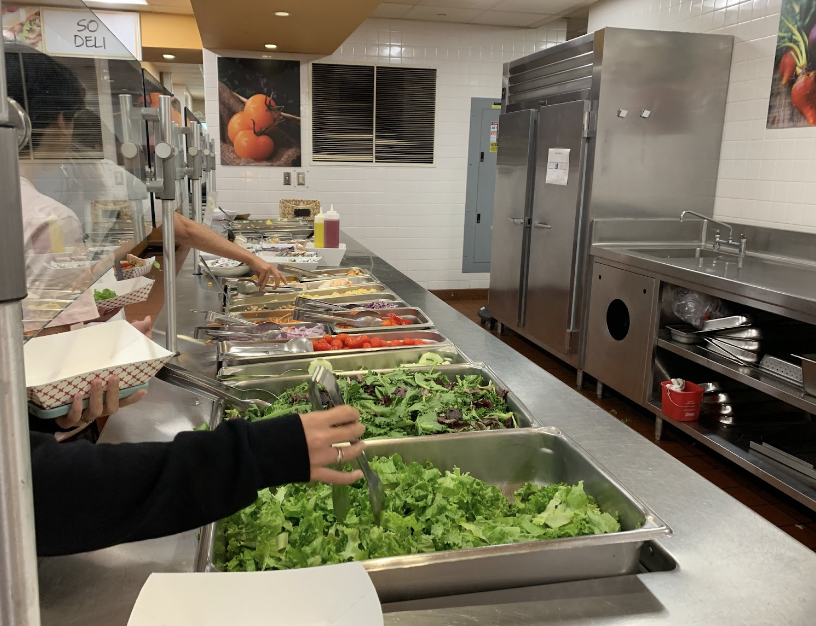 The salad bar is popular among Staples students and faculty for its variety and self-service.
