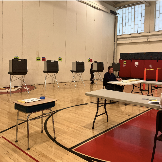 Election Day took place on Nov. 8 this year. Long Lots Elementary school  was one of the five polling locations available for Westporters to cast their ballot. Photo contributed by Ashley Julien ’23. 