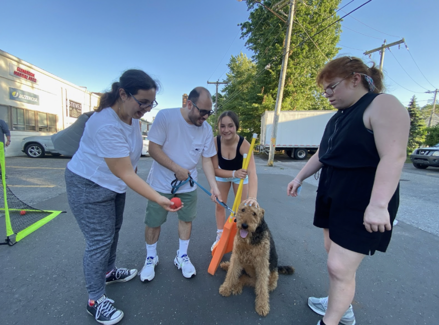 Simonte shares her love of field hockey with other individuals who have neuro-developmental challenges. She volunteers at a local facility and has created a floor hockey program for members to engage in.