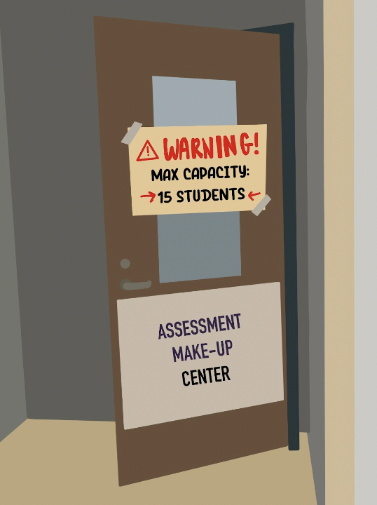 The+assessment+center+in+room+2055+frequently+fills+up+to+its+maximum+capacity+of+15+students%2C+resulting+in+a+demand+for+adding+improvements+to+the+space.+