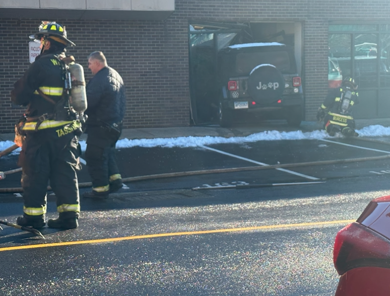A car crashes into the culinary classroom before 8 a.m., causing a gas leak and fire alarm, and forcing an evacuation.