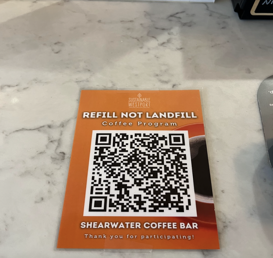 QR codes are conveniently located at the checkout counter. After scanning, the link will bring the customer to a quick survey that asks for their name, email address, and provides them with the option to subscribe to the Sustainable Westports newsletter.
