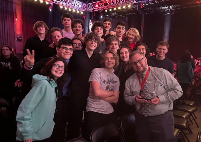 The Staples Jazz Ensemble takes first place in their division at the National Jazz Festival with 18 ensemble members. The National Jazz Festival allowed the ensemble to show off what they have been working on together every Thursday afternoon. 
