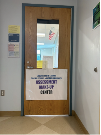 Students work until the bell during each period to finish tests 50 minutes or longer. Oftentimes they will take longer tests in a shorter amount of time because of the assessment center rules.

