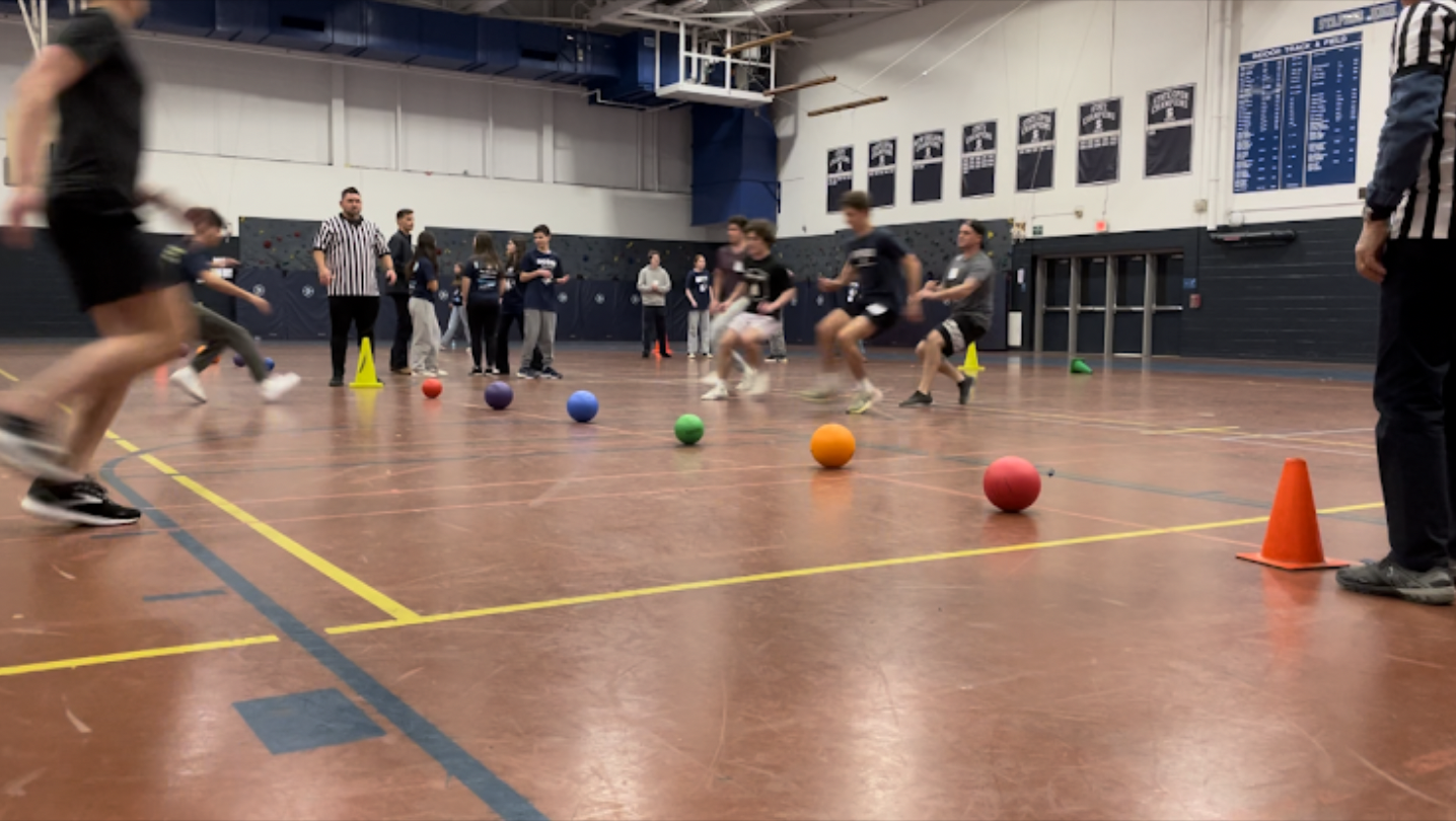 The game is started by placing the dodge balls along the centerline. Students and cops then take a position behind their end line. Following a signal by the official, players may approach the centerline to retrieve the balls.