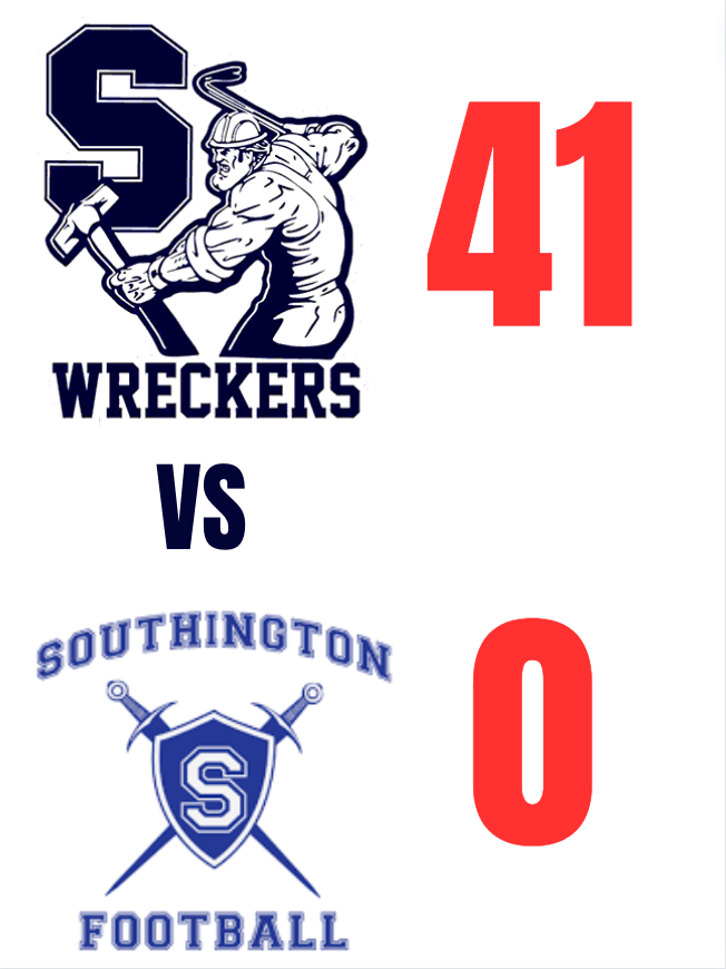 The+Staples+Wreckers+varsity+football+team+shut+out+the+Southington+Blue+Knights+41-0.+The+Wreckers+advance+to+the+state+championship+on+Saturday%2C+Dec.+9+and+will+face+the+West+Haven+Blue+Devils.