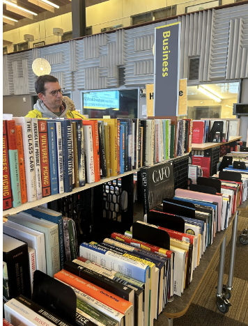 The book collection consisted of over 50 different genres of literature, one of the categories being books about business.