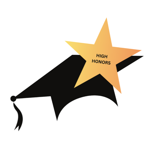 The top 4% of students, based on grade point average, are awarded High Honors.