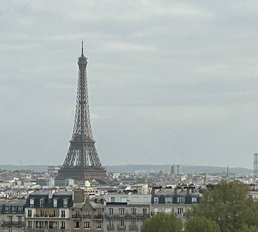 The hotel in Paris gave us this amazing view of the Eiffel Tower
