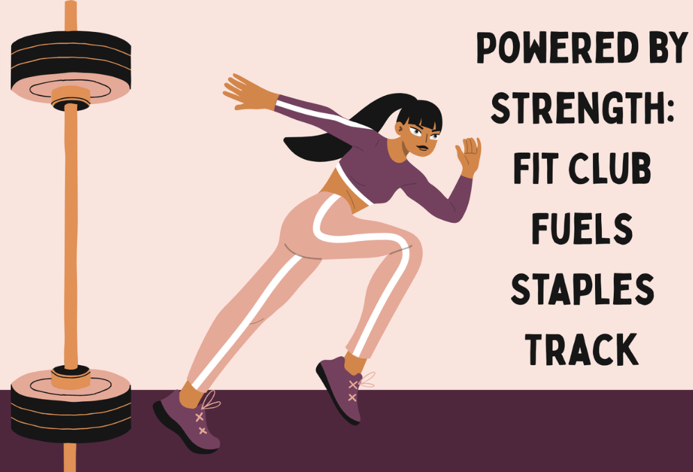 The girls’ track teams grow stronger by the Fit Club. 
