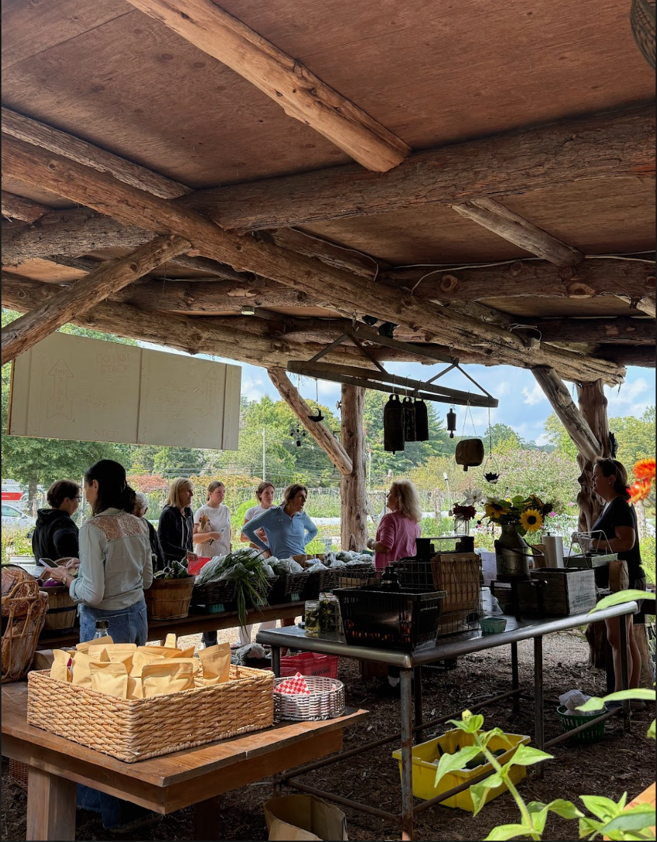 The farmstand is open from 12-5 p.m. on Wednesdays and weekends. Located at 253 Lyons Plain Road, Weston. Founder of Viv’s Veggies Vivian Simmons runs the farmstand when open Fresh tomatoes picked from Viv’s Veggies are sold at the Farmstand on the farm.