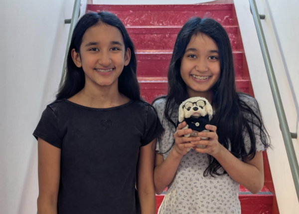 Eleven year old twins, Lisette and Leonie Kalra, are battling the loneliness epidemic with their app, Westport Smiles. Photo contributed by Marianne Koh Kalra.