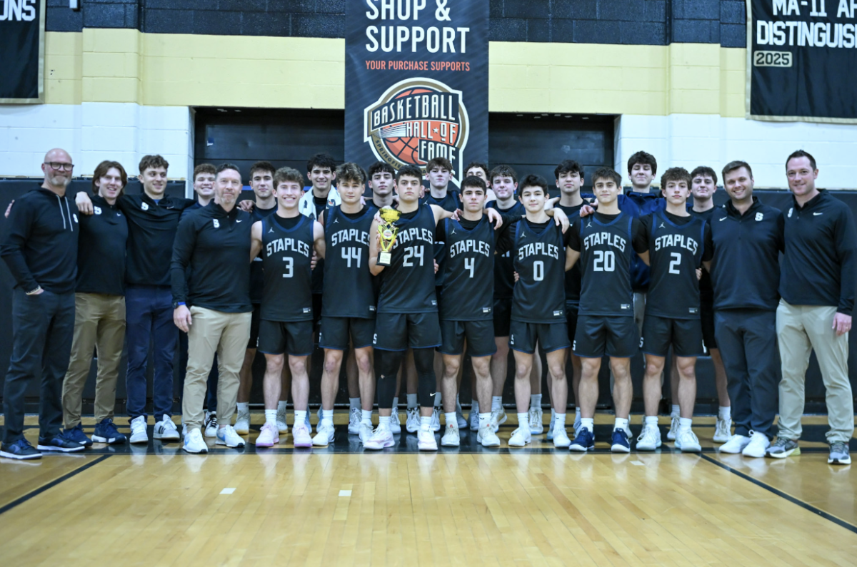 The Wreckers defeat Scarsdale (NY) 66-44 to win their bracket of the Hoophall Invitational. All Photos contributed by Ryan Allen and Staples Boys’ Basketball
